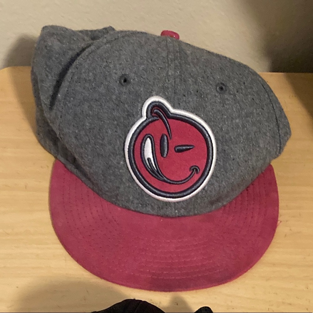 Pink emoji hat